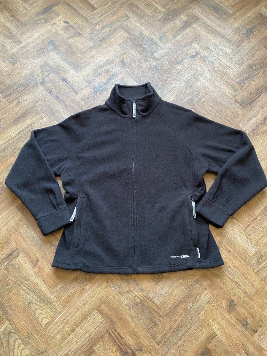 Trespass Men’s Black Full Zip Fleece Jacket Size Large Outdoor Walking Hiking