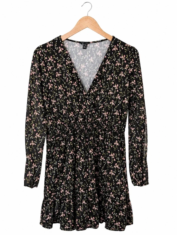 (32) New Look Floral Mini Dress | Soft Stretch | UK 14