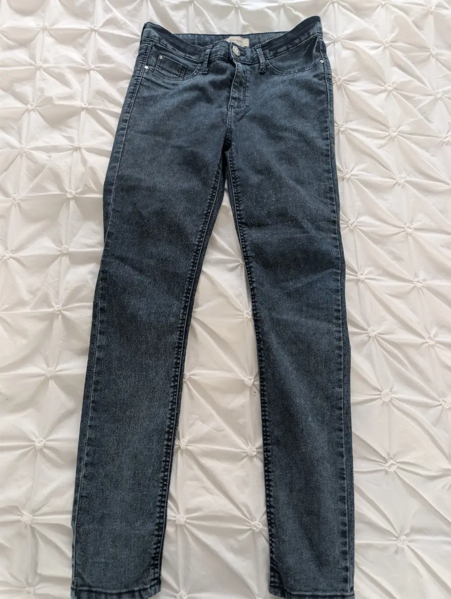 River Island Molly Dark Blue Denim Jeggings. Size 12