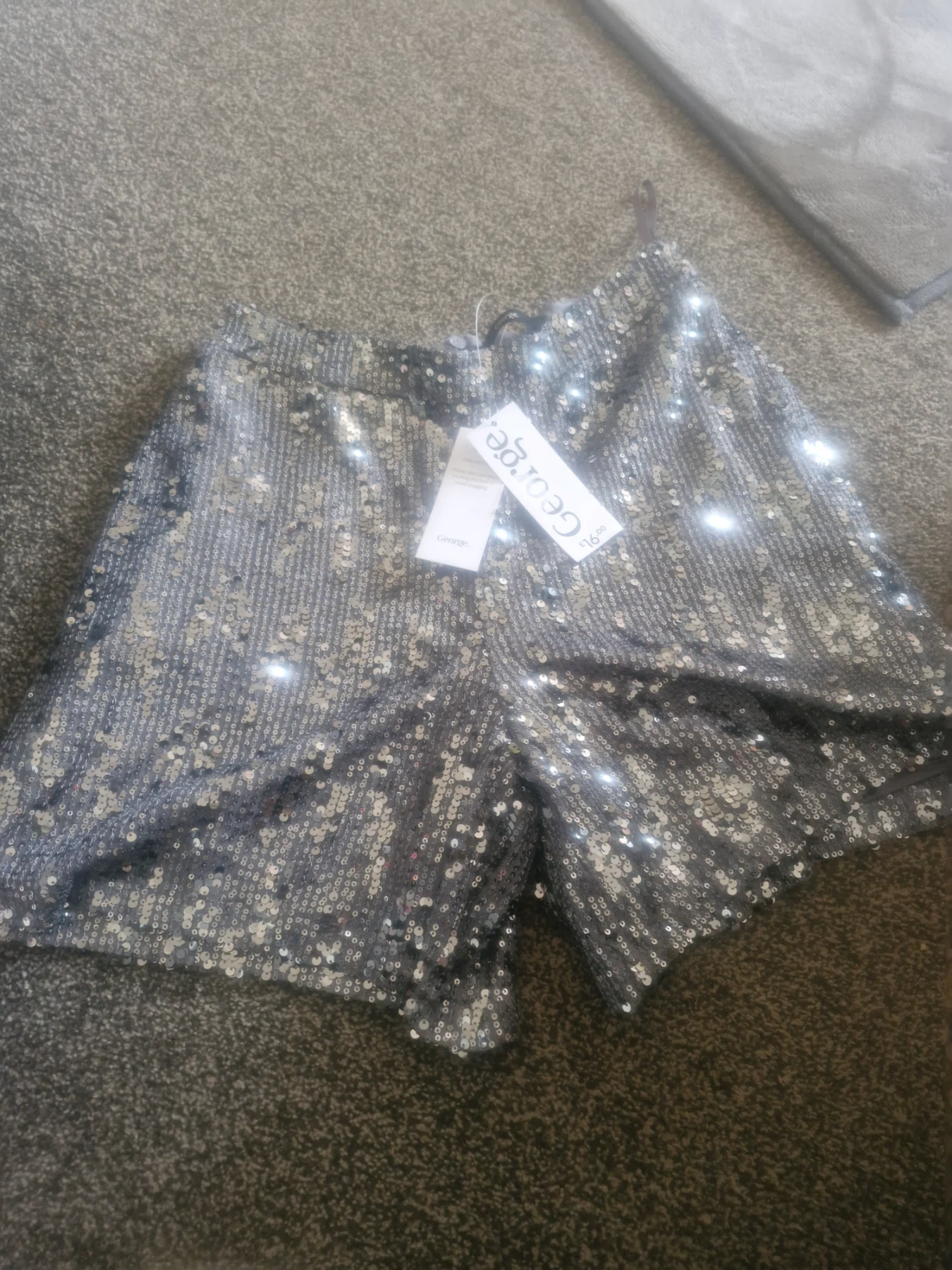 Festival Style Glittery hotpants size 12 bnwt