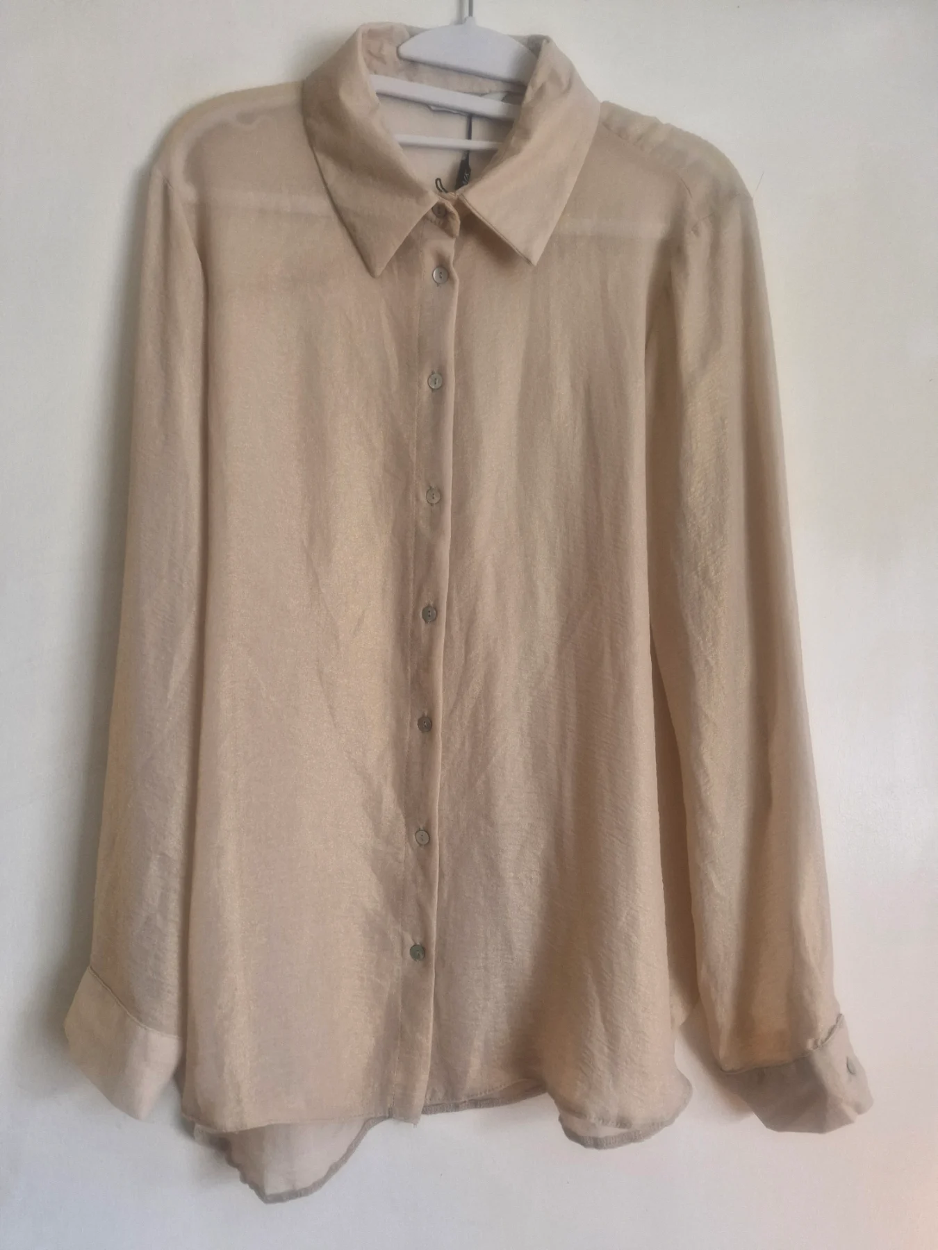 New with tags marina kaneva size 14 cream blouse