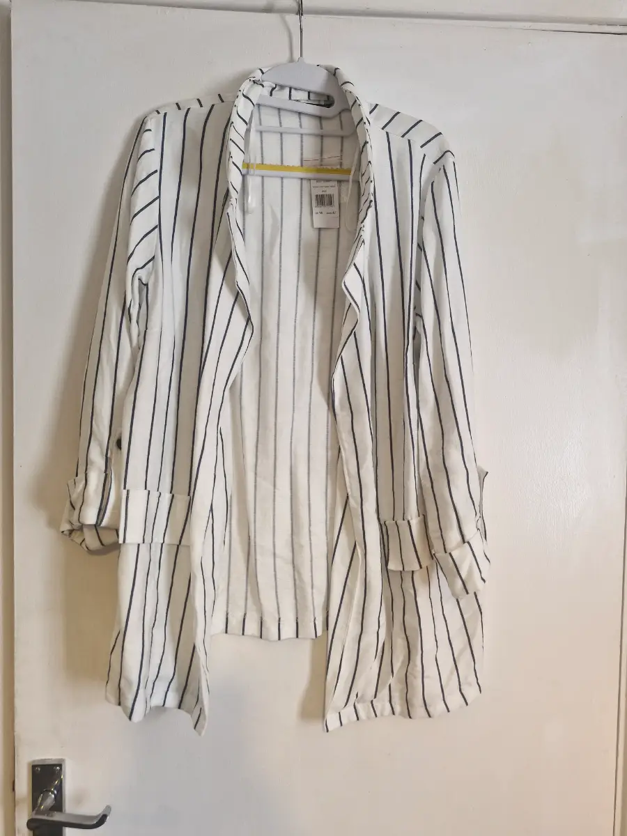 Bnwt select linen striped shirt size 14
