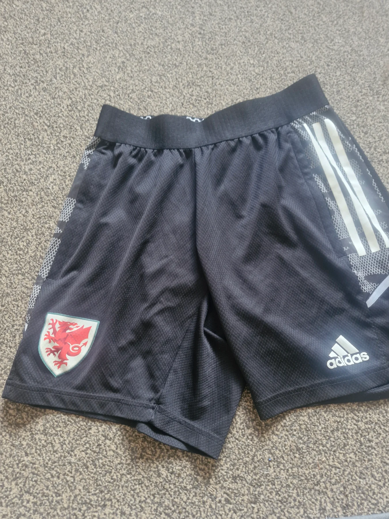 Adidas shorts with welsh emblem vgc small