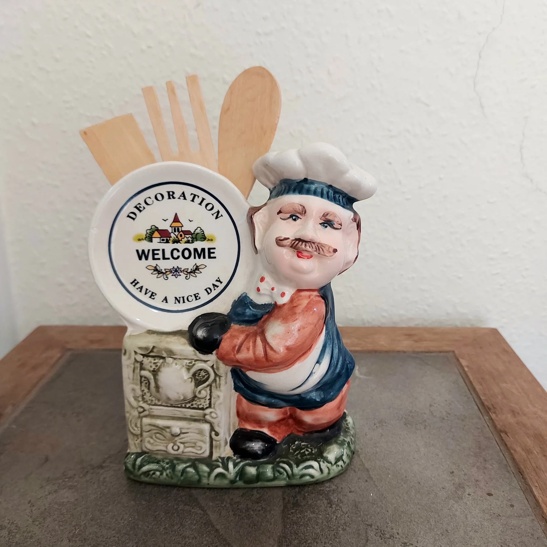 Handcrafted Ceramic Chef Utensil Holder | Kitchen Décor | Souvenir