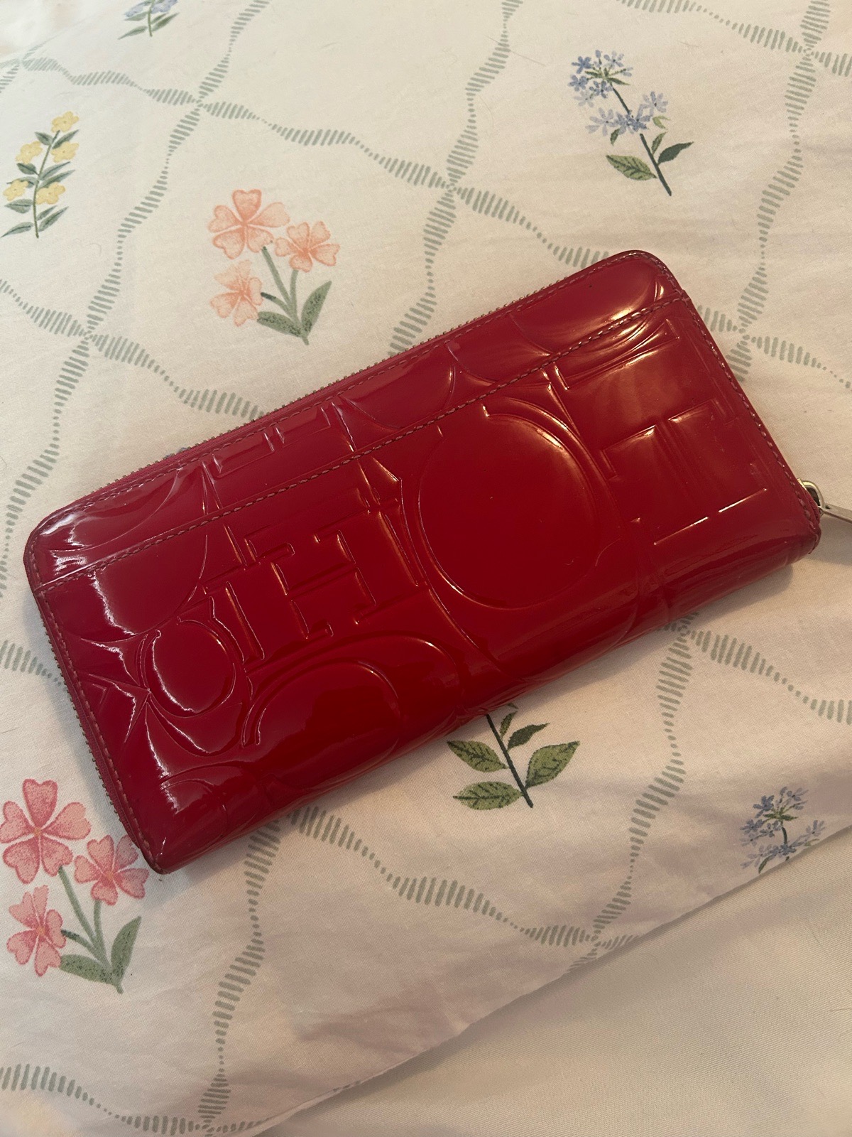 Coach red patent purse