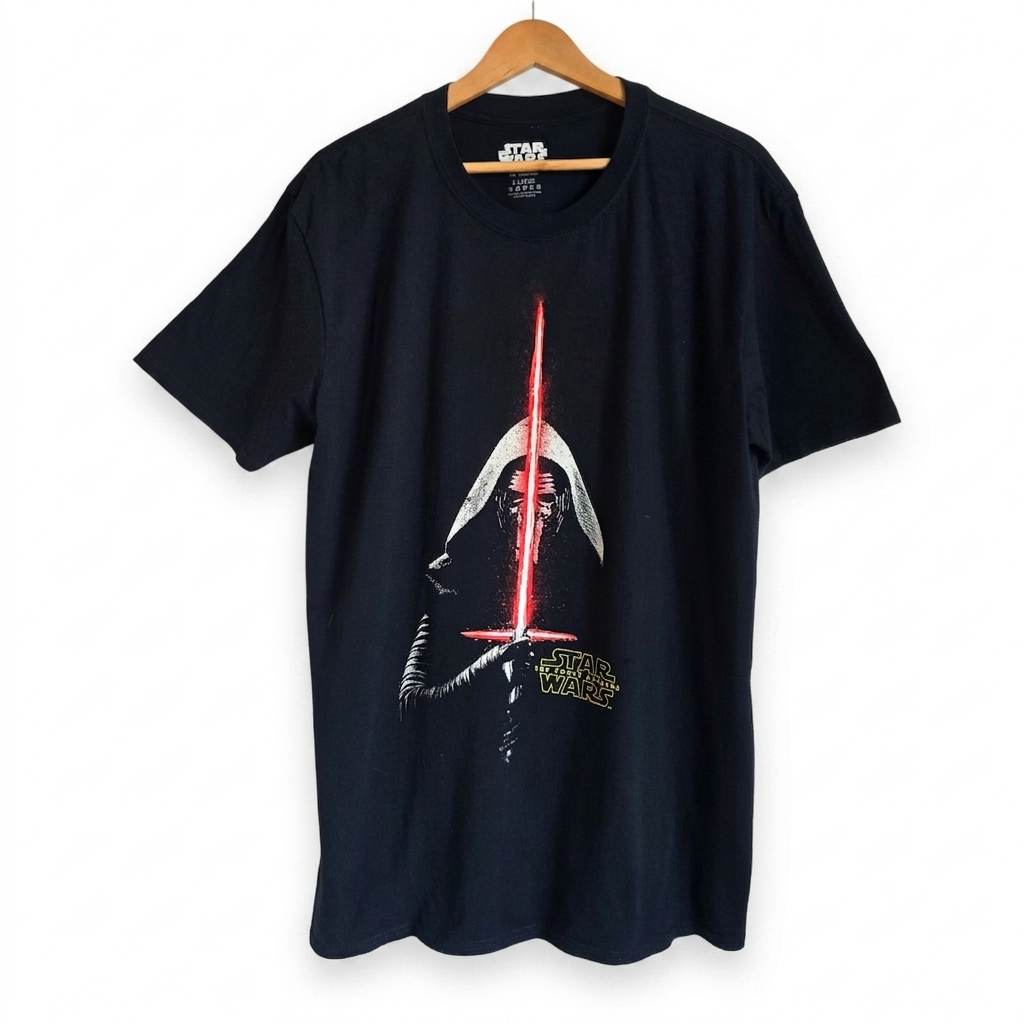 Star Wars The Force Awakens Kylo Ren T-Shirt Mens XL Black Graphic Tee