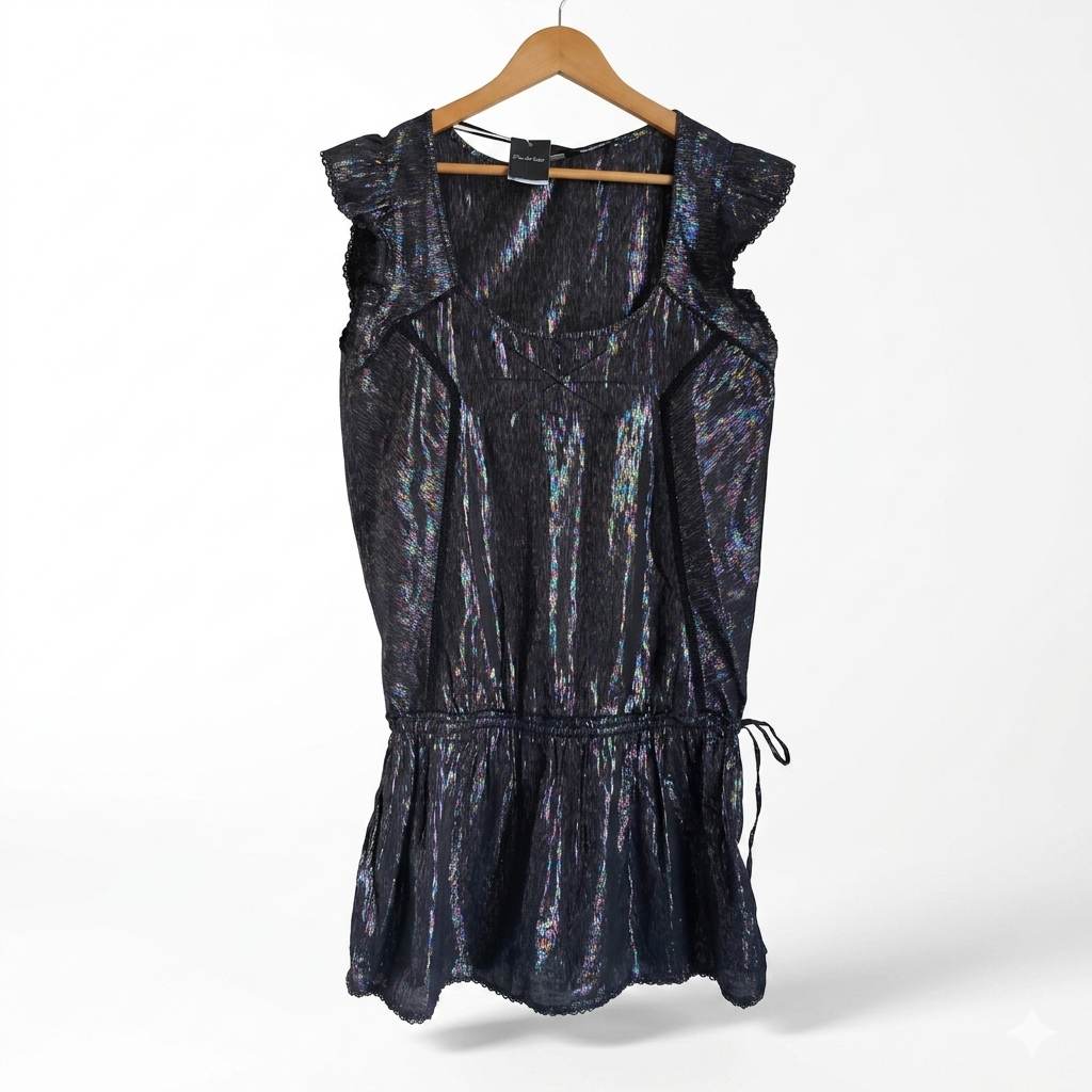 Miss Selfridge Metallic Shimmer Top - UK Size 12 - New With Tags