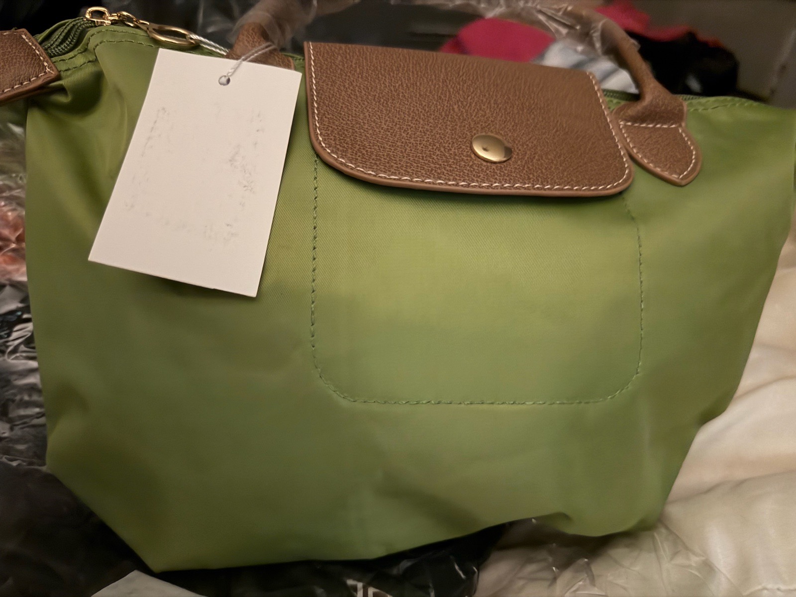 Green shoulder bag