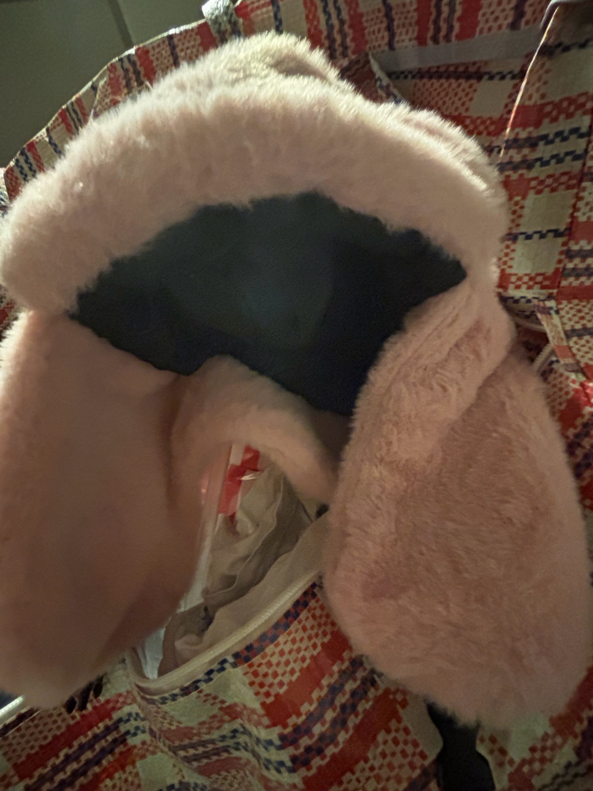 Pink trapper hat girls one size