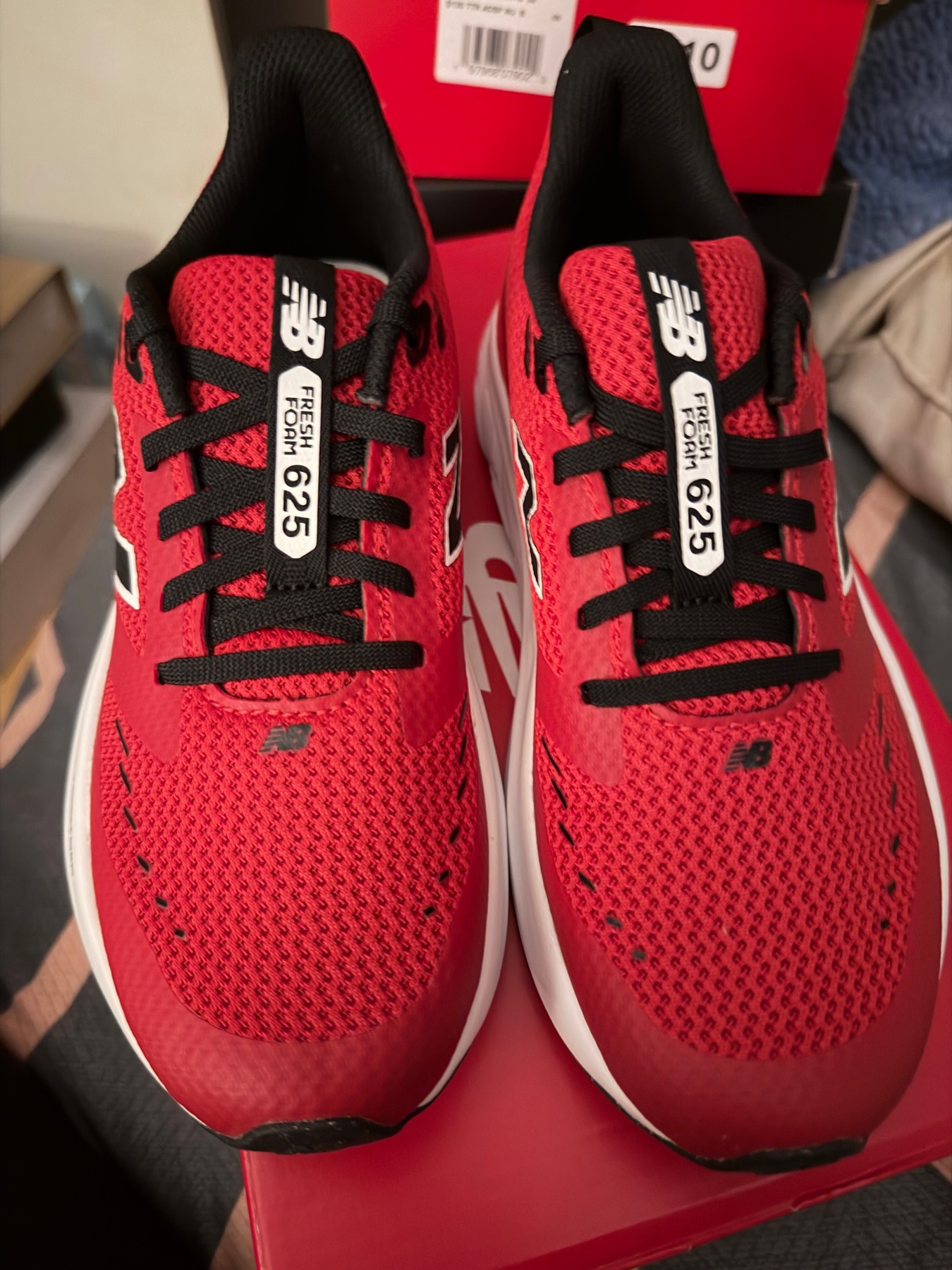 New balance red trainers