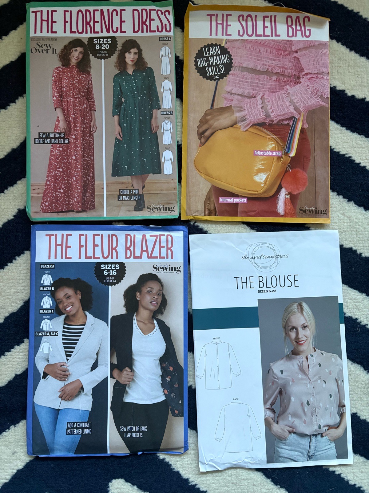 4 x ladies sewing patterns for a capsule wardrobe