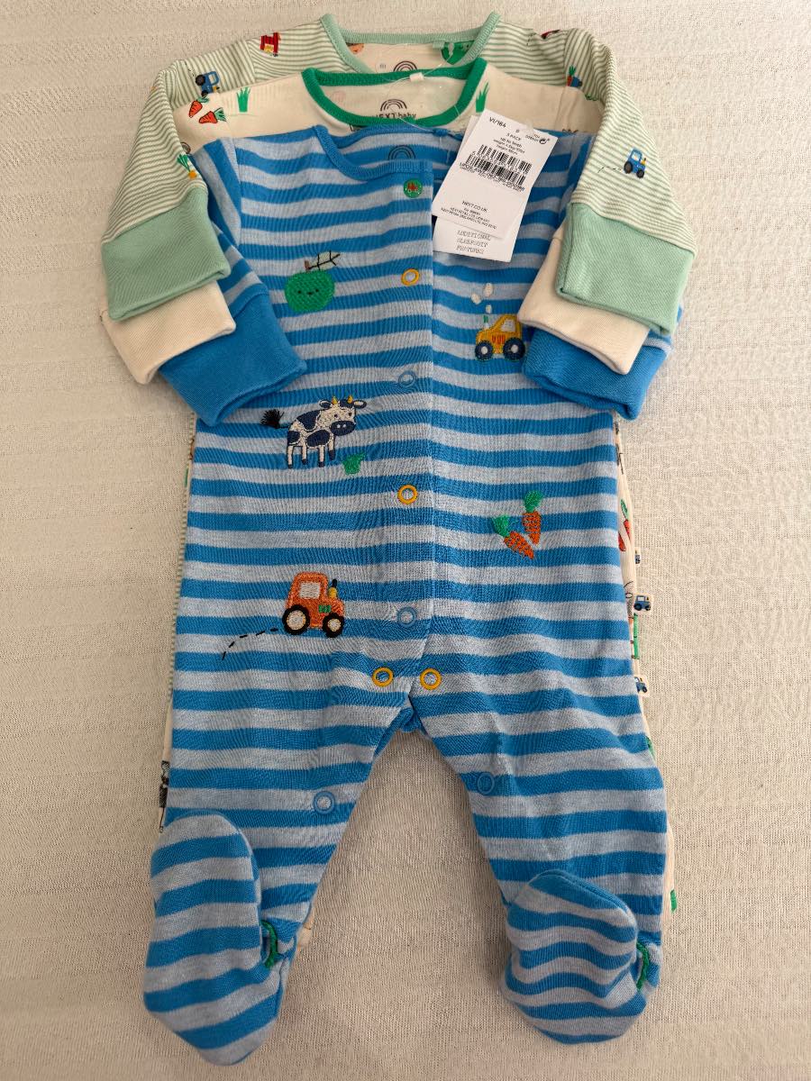 Next baby farmyard sleepsuits