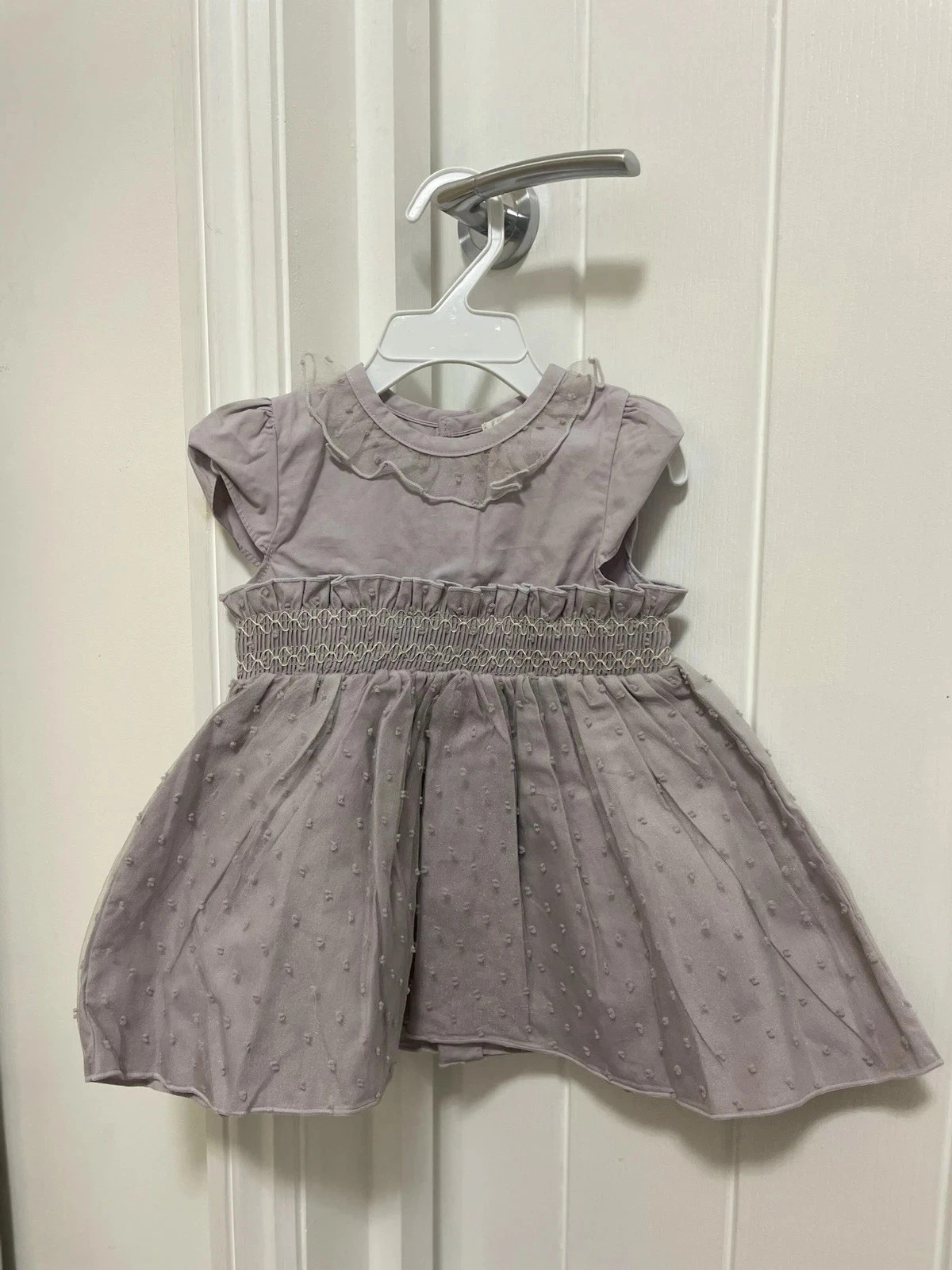 Mintini baby purple frill dress