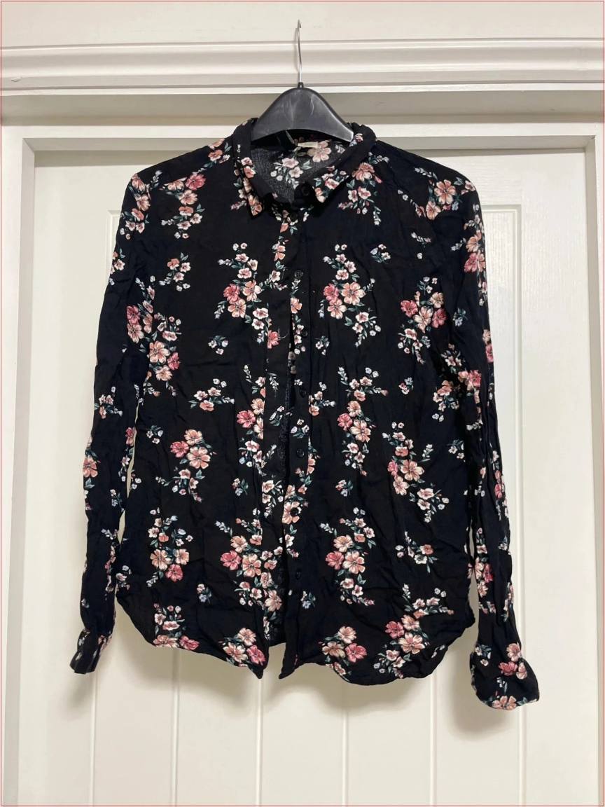 H&M divided floral shirt blouse