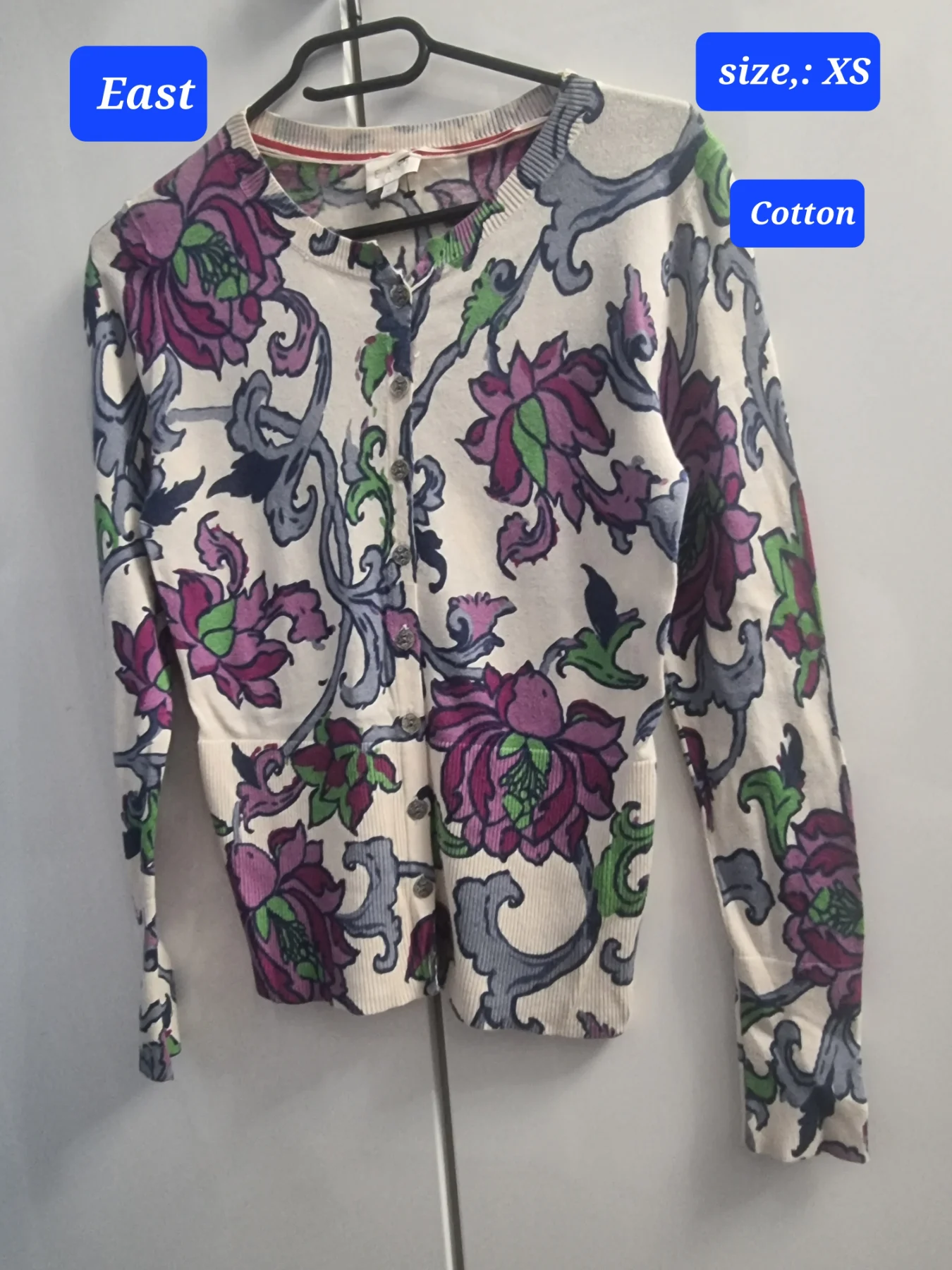 East knitted cardigan, size XS