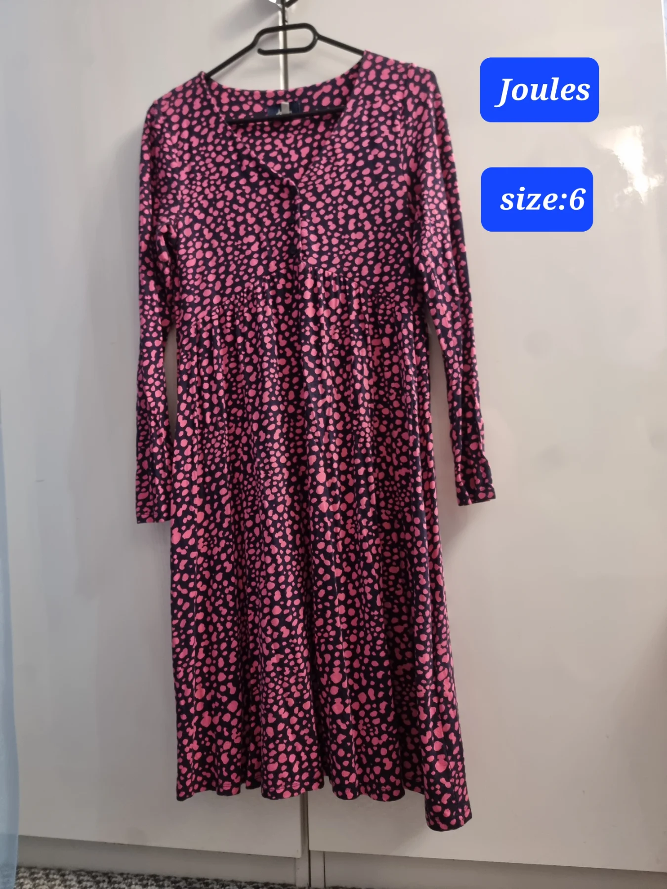 Joules long sleeve dress size 6