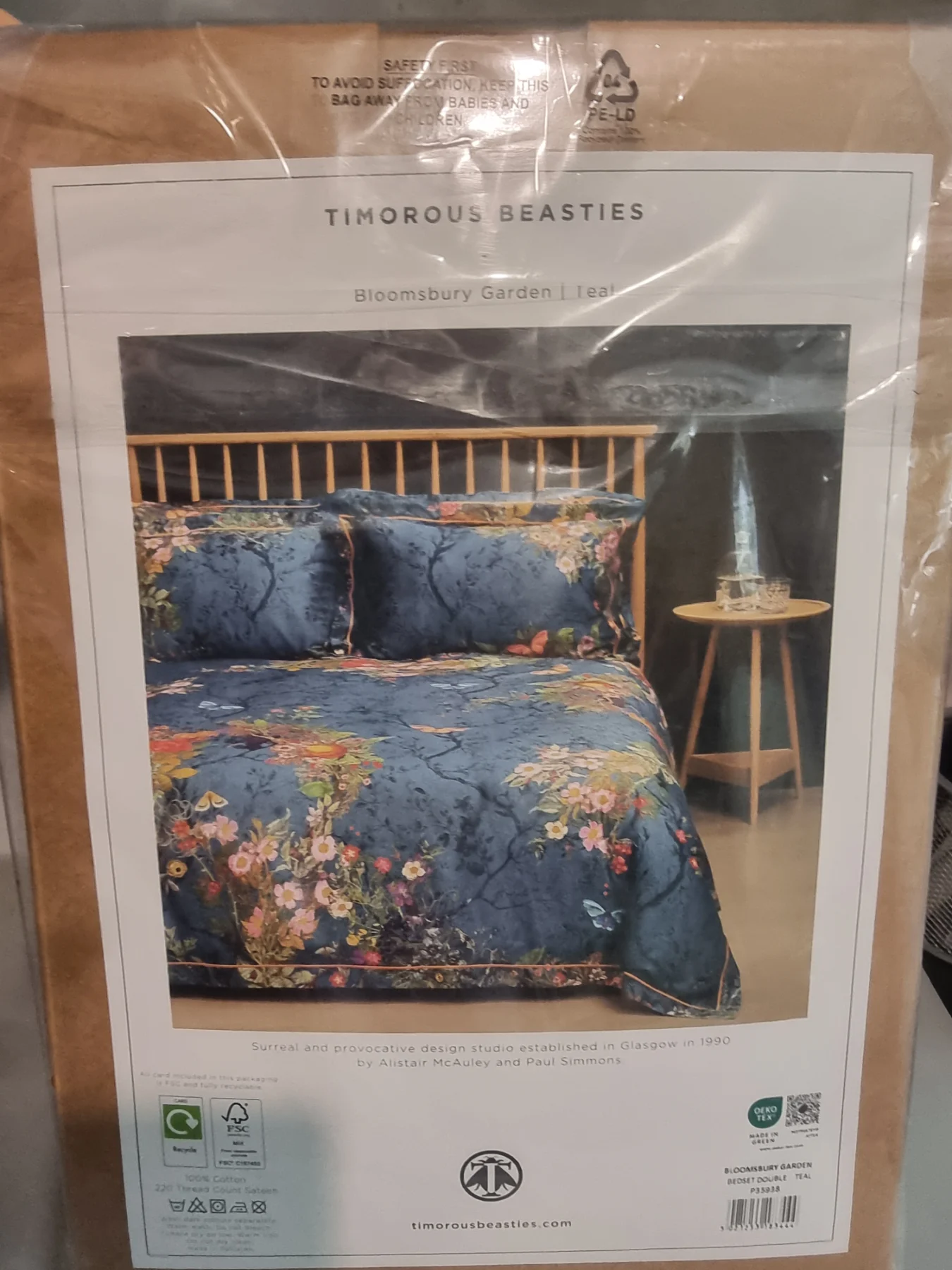 Timorous Beasties 100%cotton sateen double size bedding