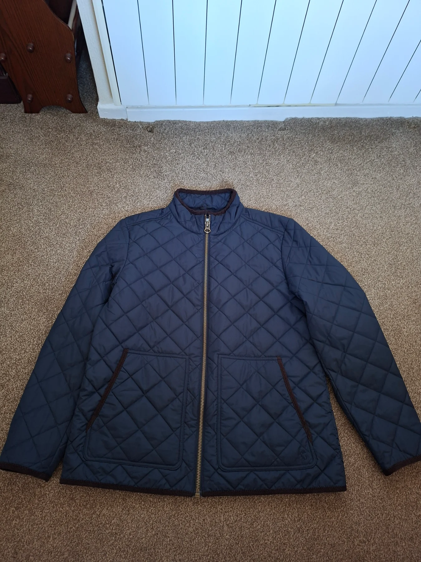 Joules mens navy  jacket size large
