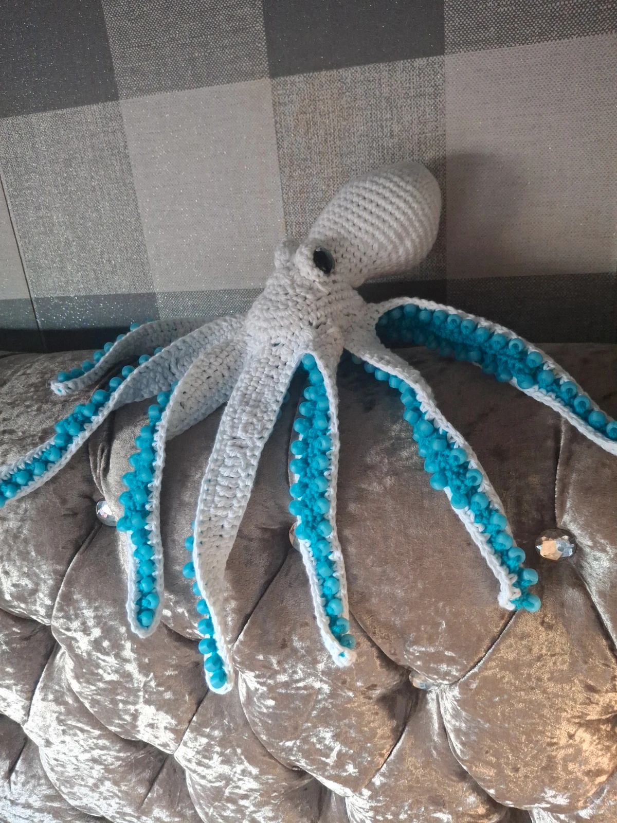 White weighted fidget octopus