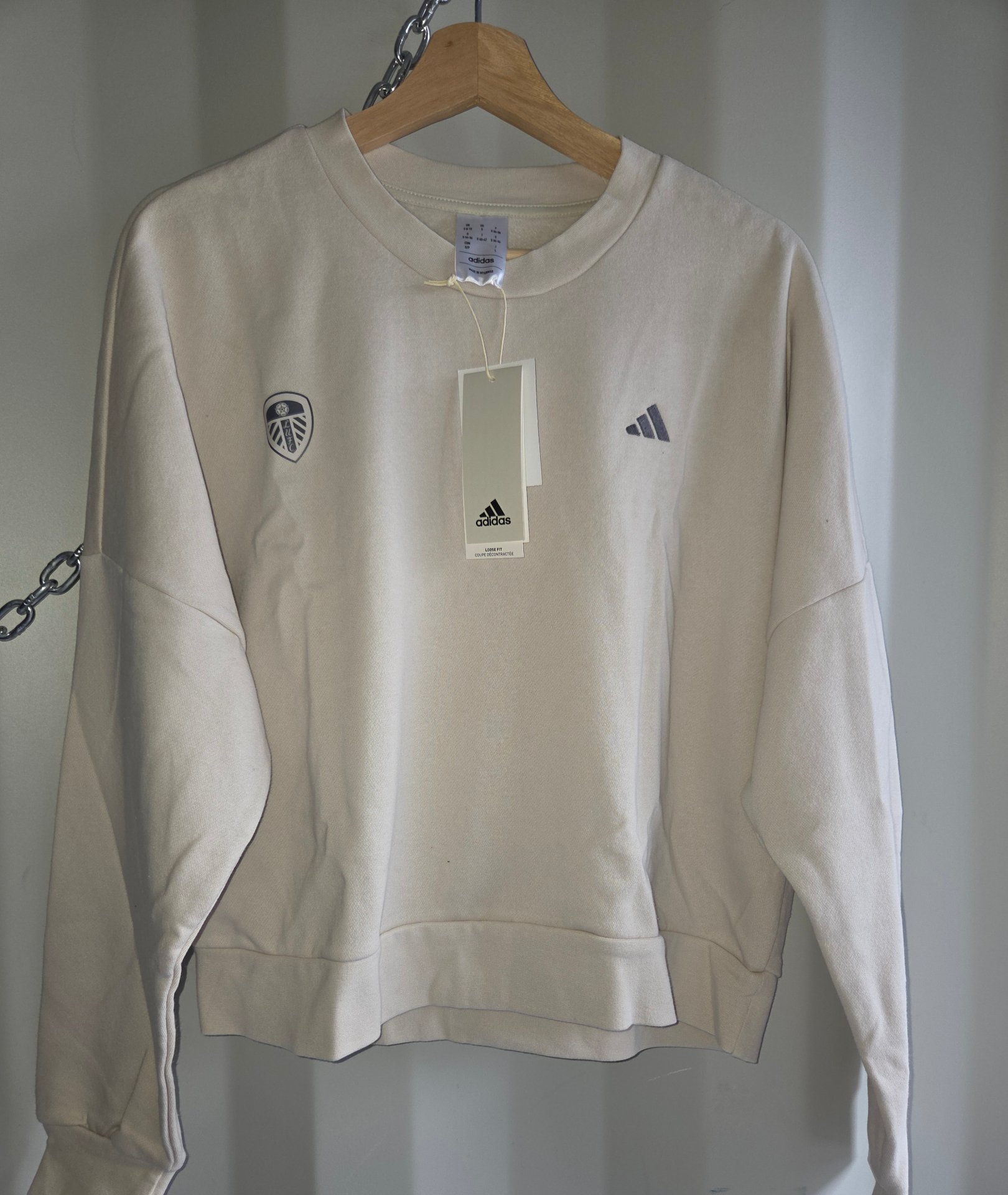 Leeds United Adidas ladies sweatshirt size small