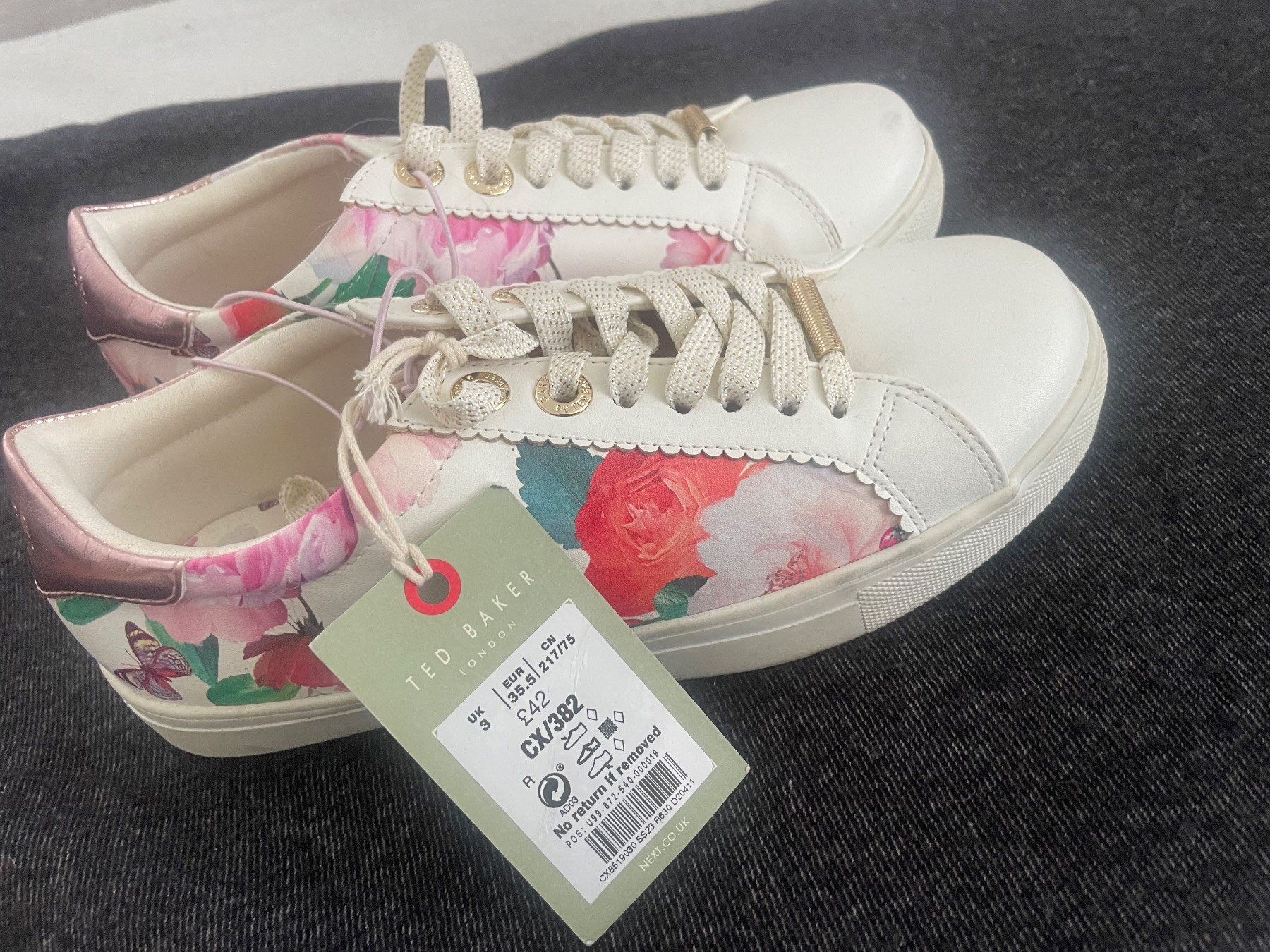 Ted Baker size 3 trainers.