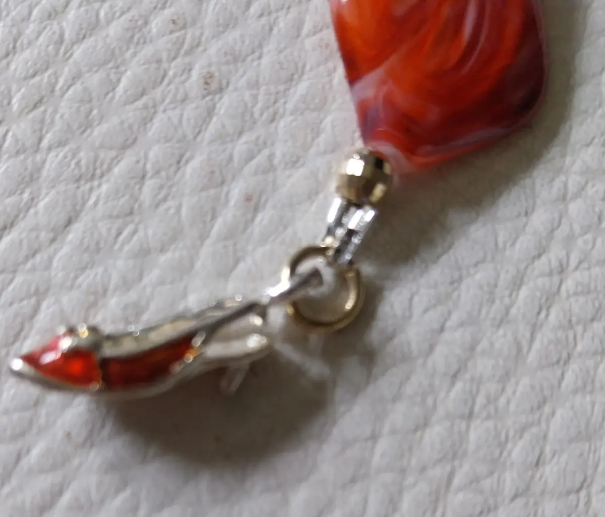 Handmade phone charm with shoe charm