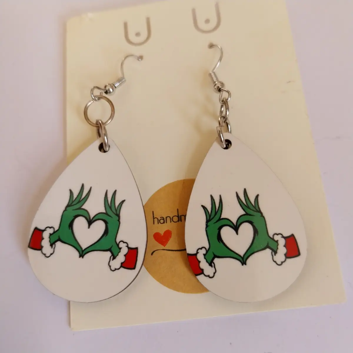 Xmas earrings fish hook style