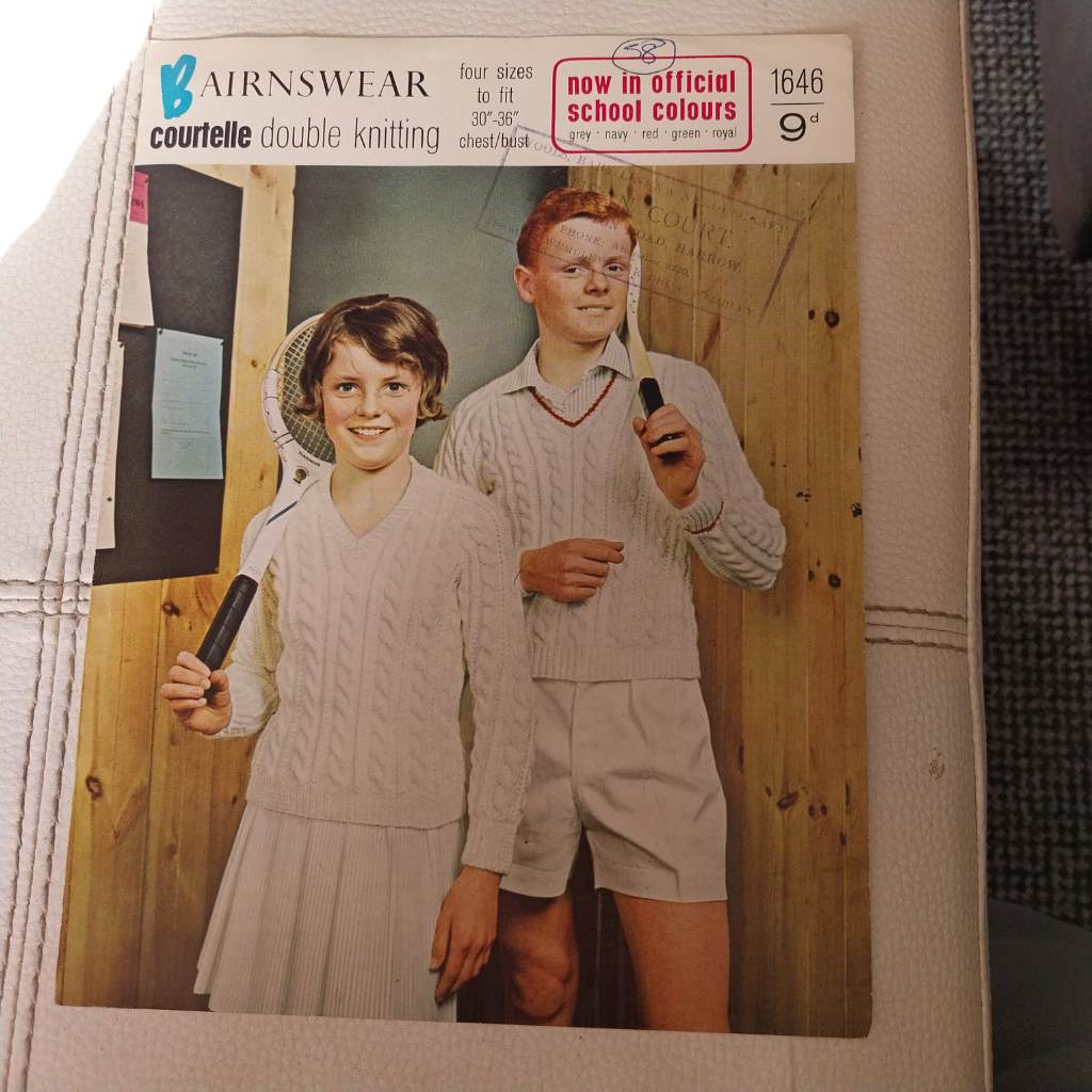 Knitting pattern for v neck raglan sports sweater unisex
