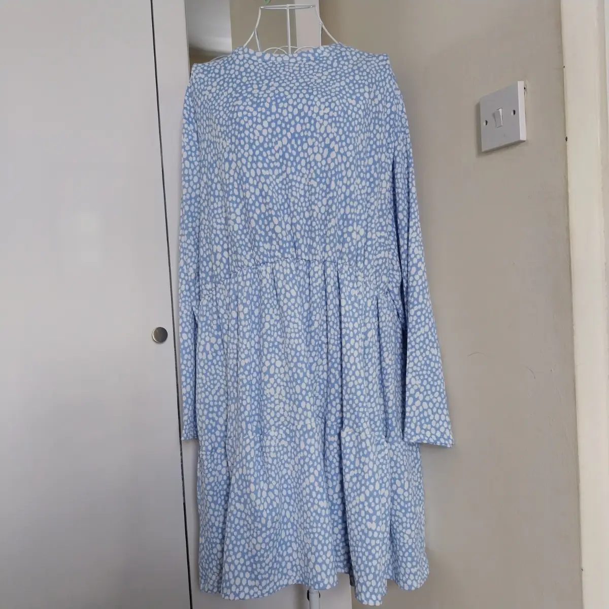 Lightweight blue and white dress