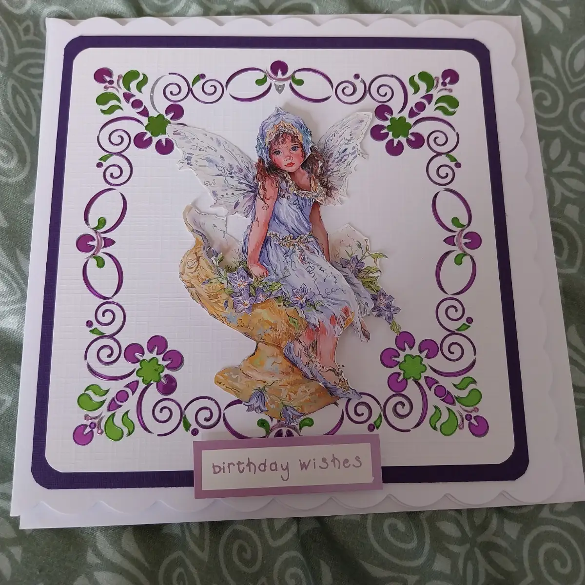 Handmade Birthday card fairy design