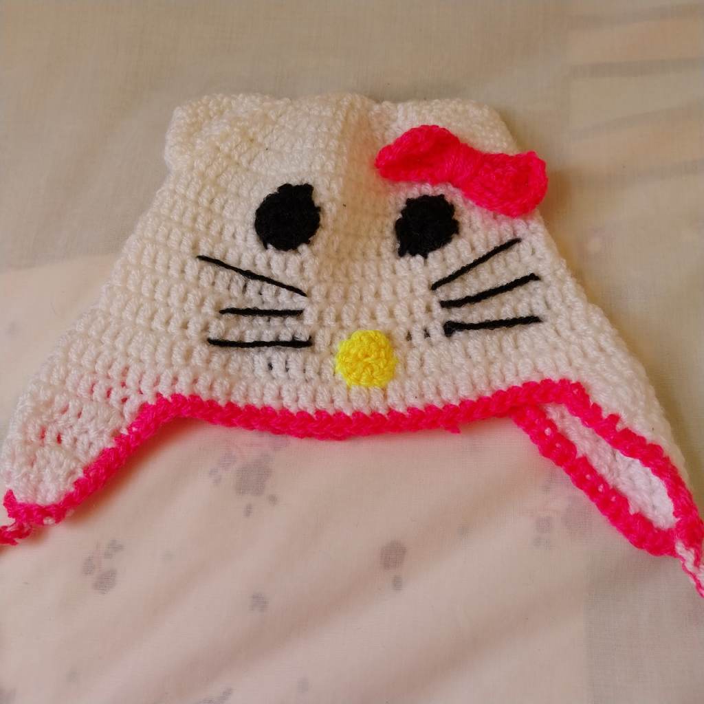 Hello kity hat crochet handmade