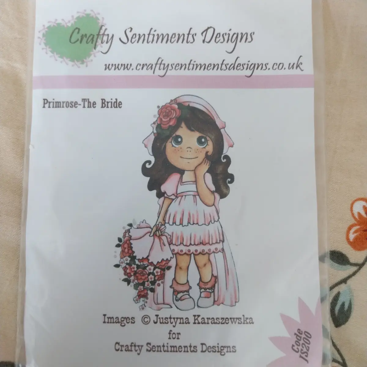 Primrose the bride unmounted rubber stamp