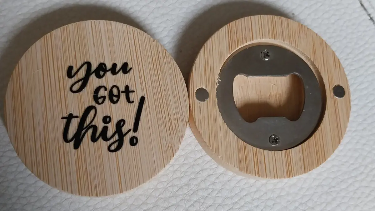 Wooden bottle opener "you got this "