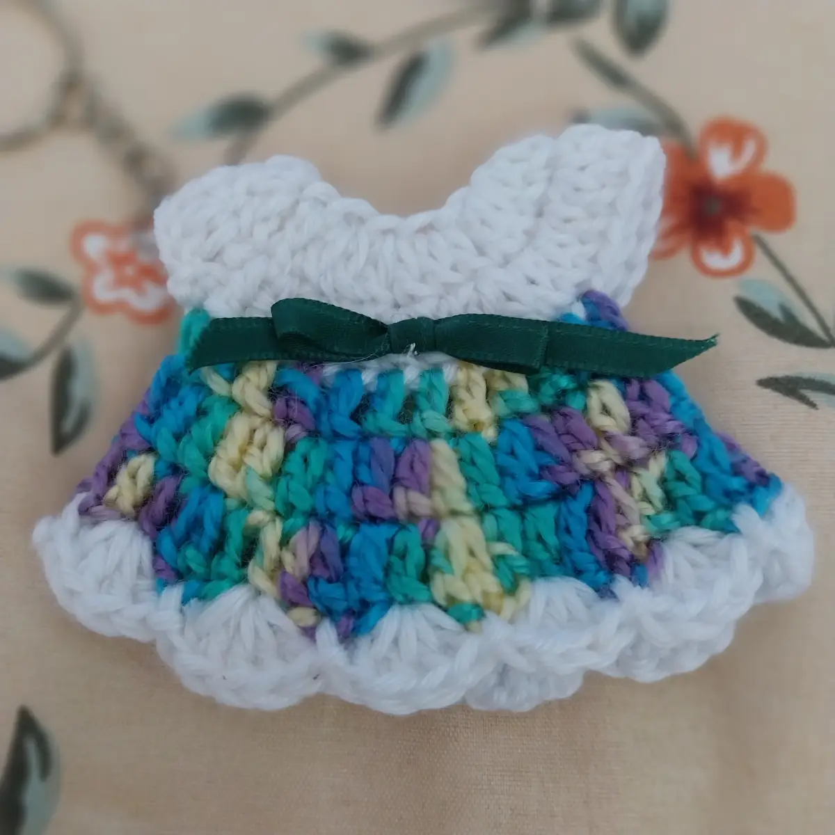 Crochet dress keyring