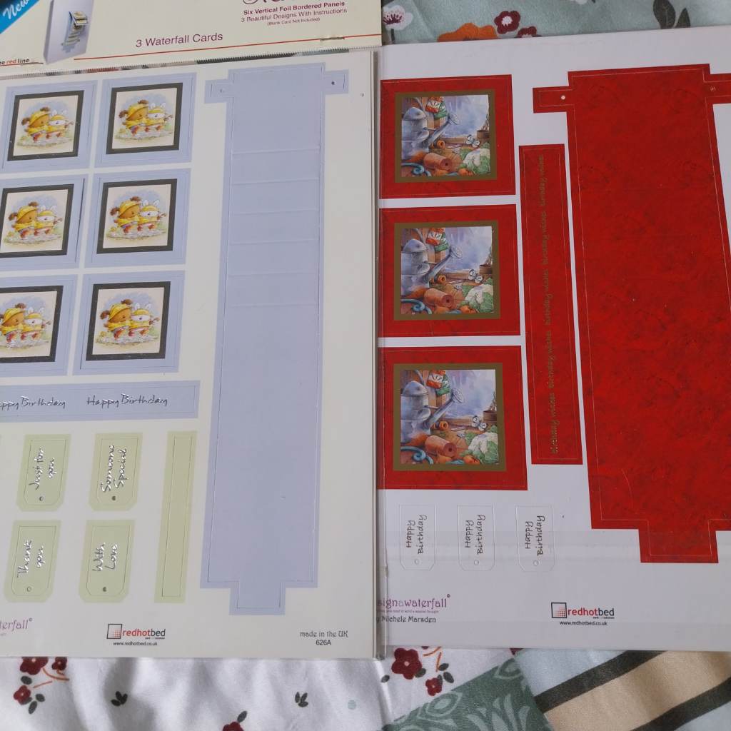 2 sets of redhotbed waterfall card kits