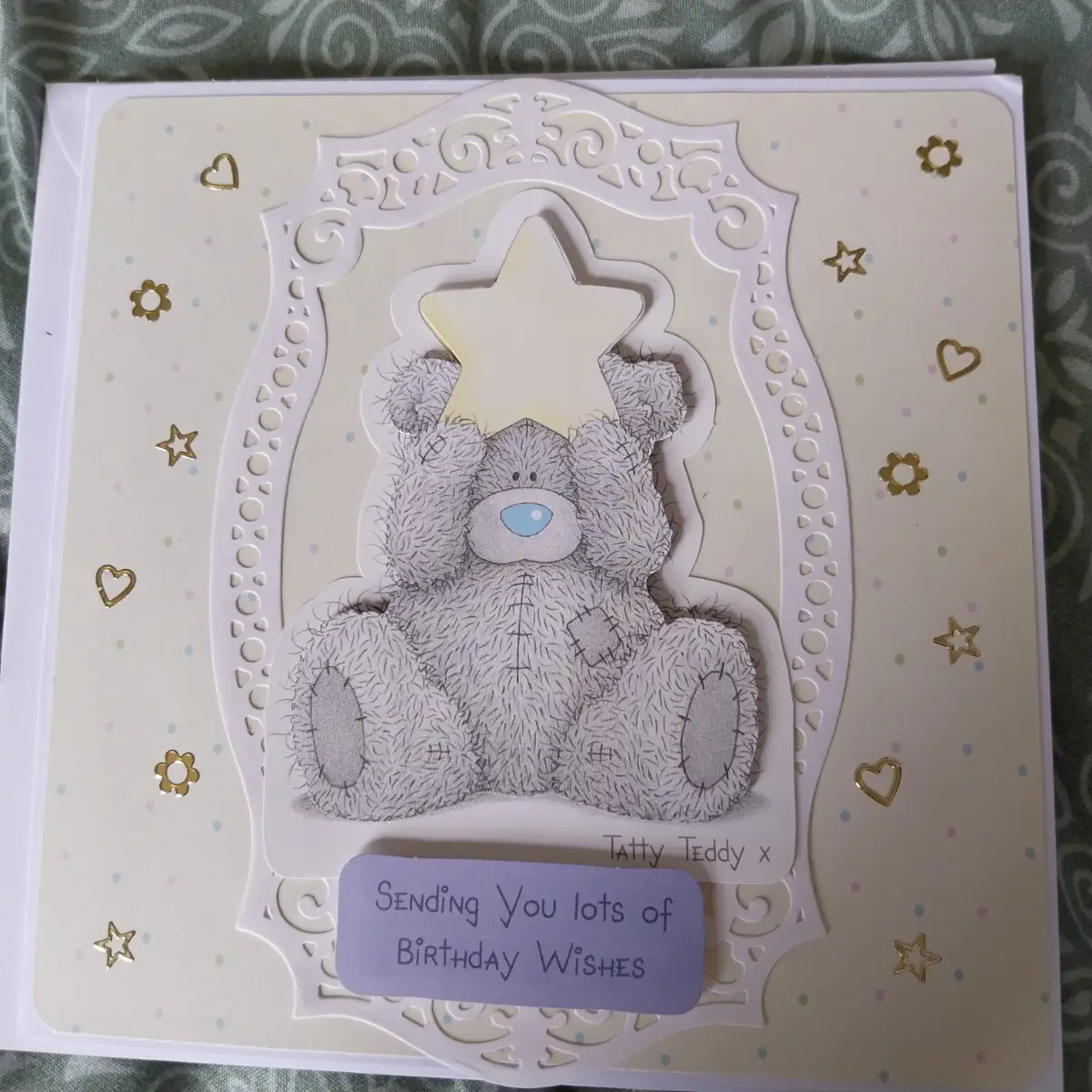 Handmade Birthday card me to you Bear with star