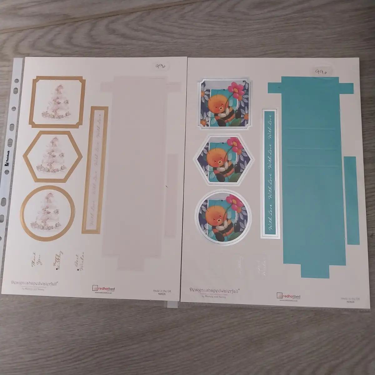 2 x waterfall card sets