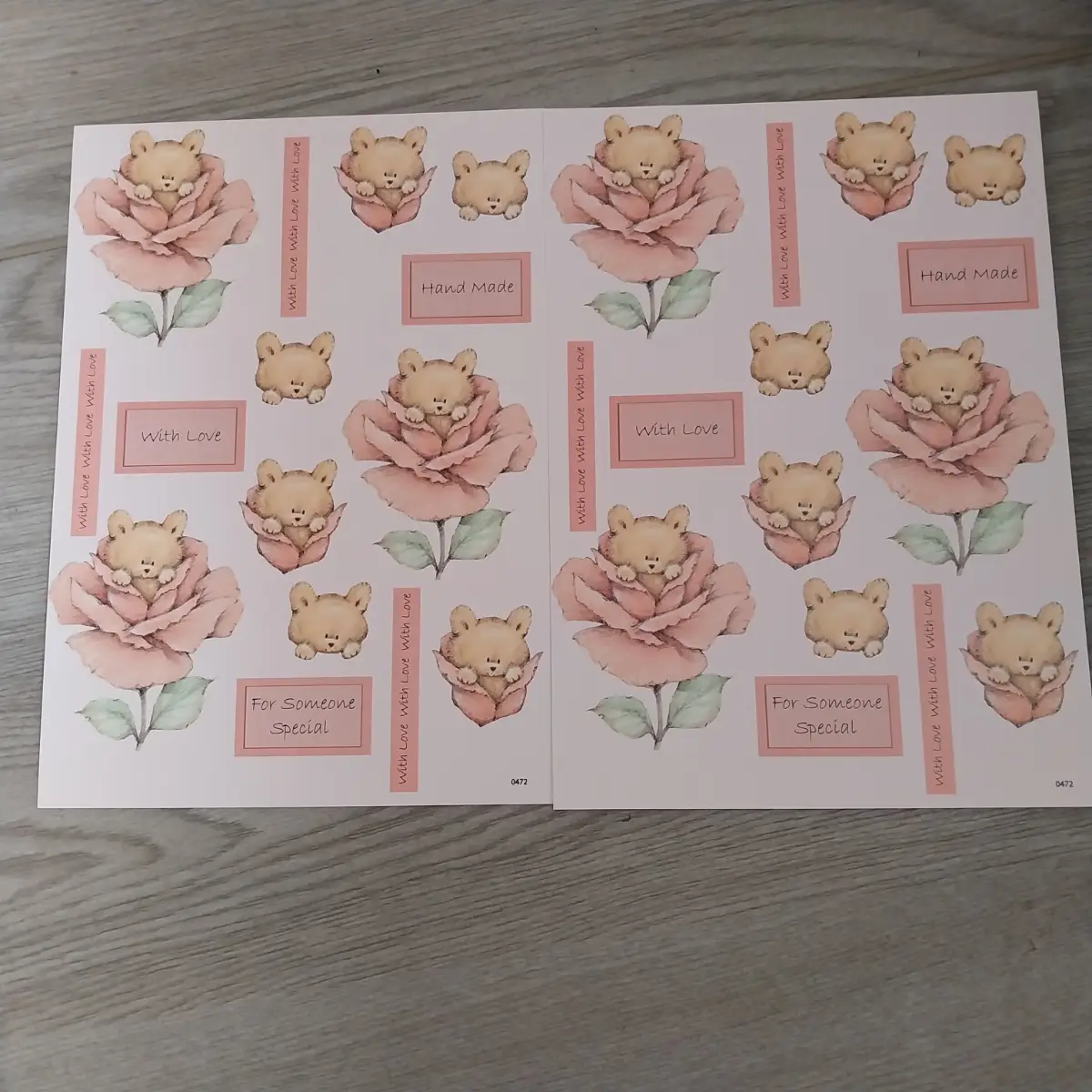 2 x A4 3d decoupage sheets