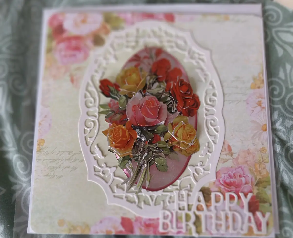 Handmade floral Birthday card (friend)