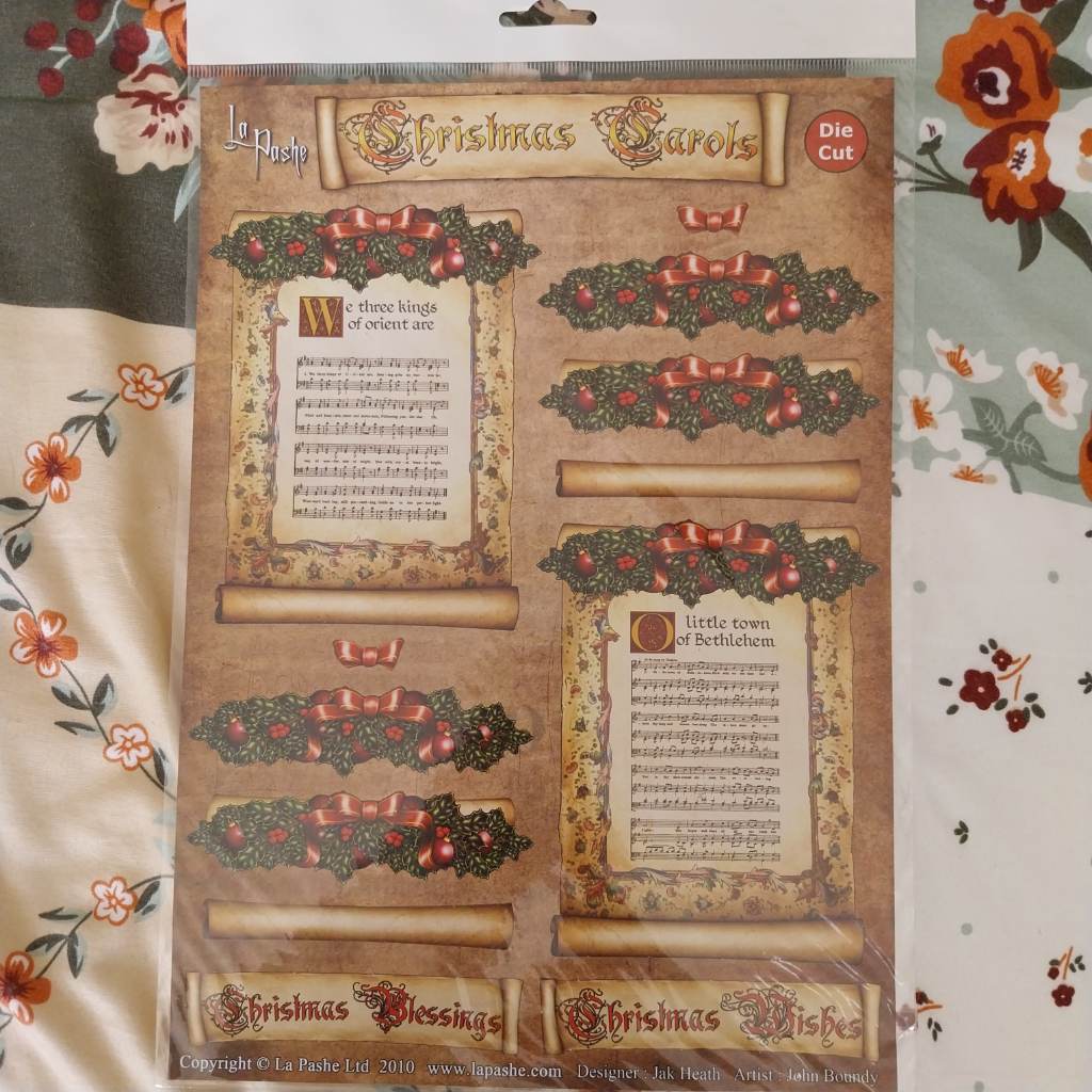A4 die cut xmas 3d decoupage sheet