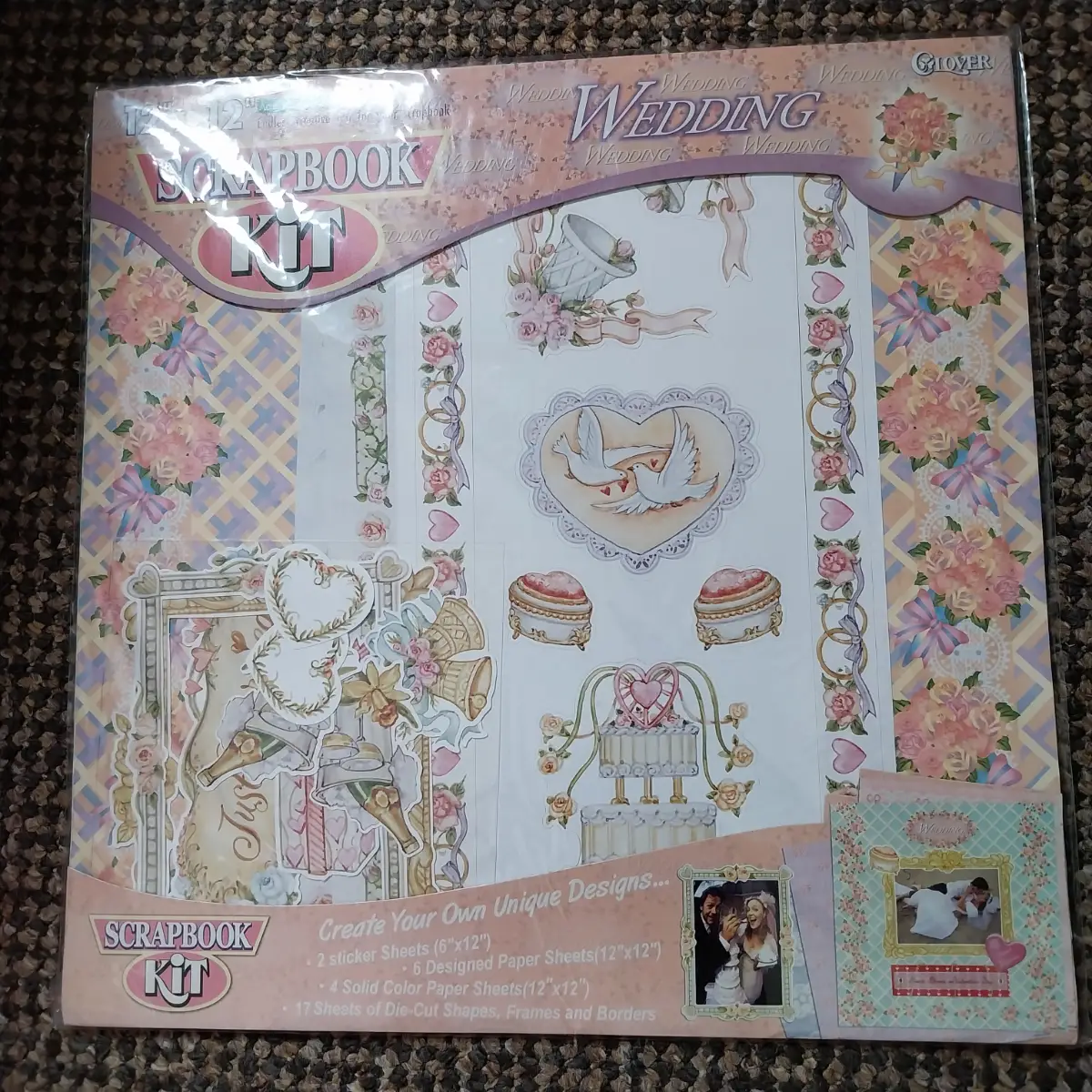 12 x 12 wedding scrapbooking kit