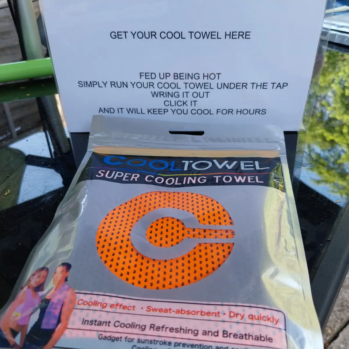 Cool towel Perfect for the summer to keep you cool orange coloured
