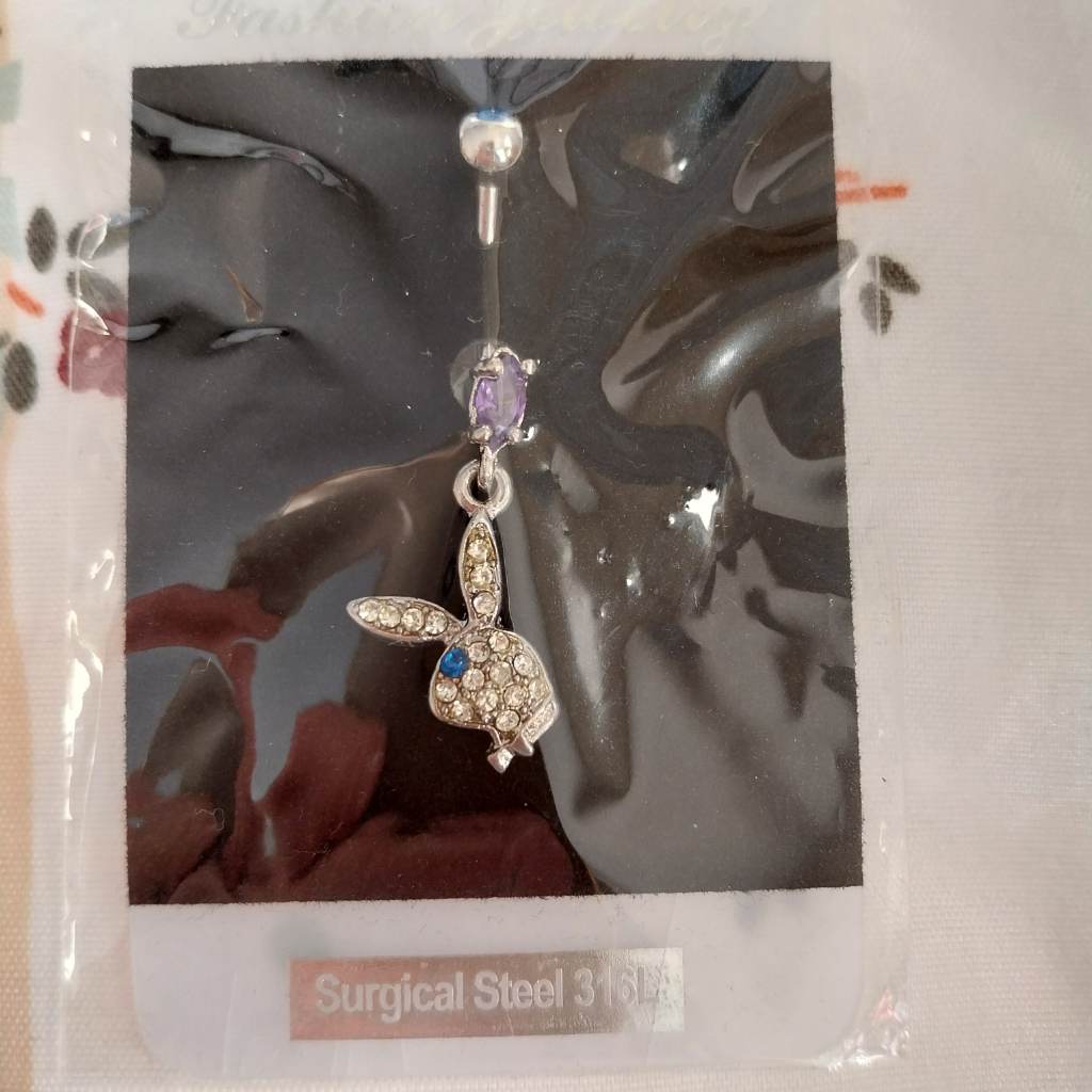 316L surgical steel playboy belly bar