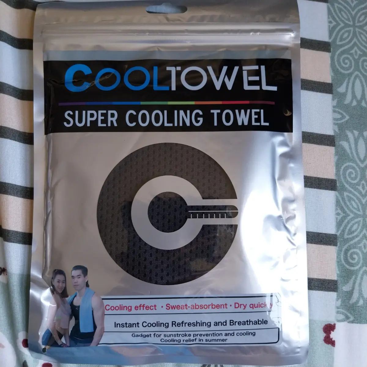 Black and Drake grey cool towel