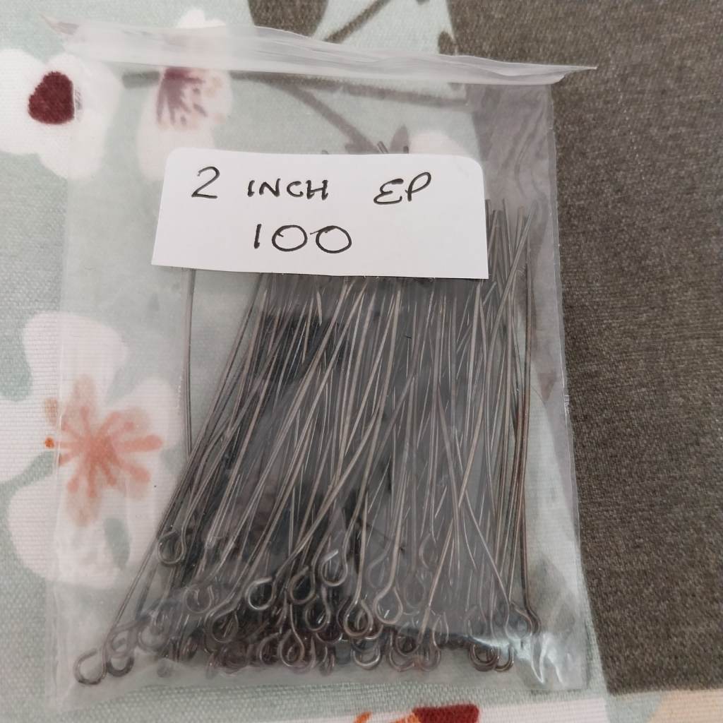 Approx 100 x 2 inch Black coloured eye pins findings