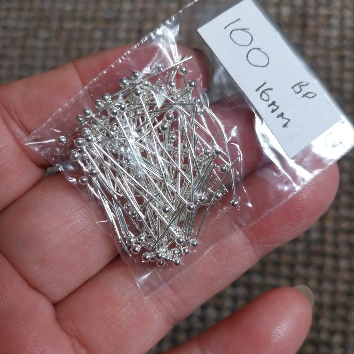Approx 100 x 16mm bobble Head pins