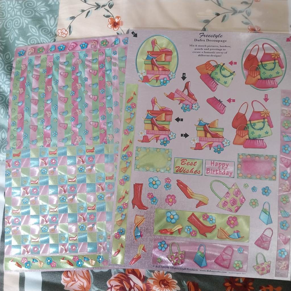 Dufex die cut sheet with matching backing sheet