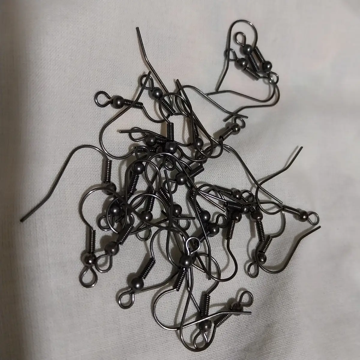 30 x Black coloured earring findings