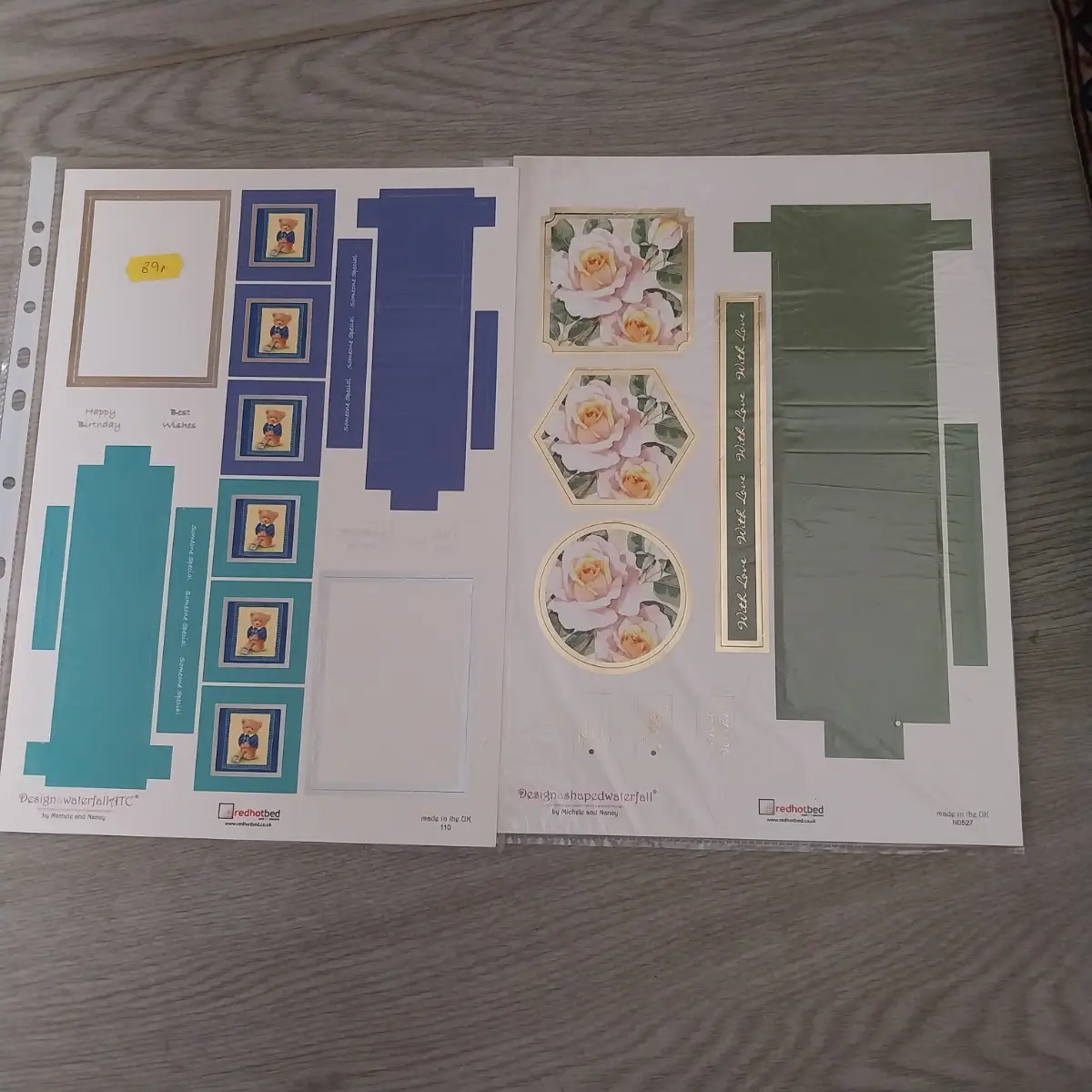 2 waterfall card sets