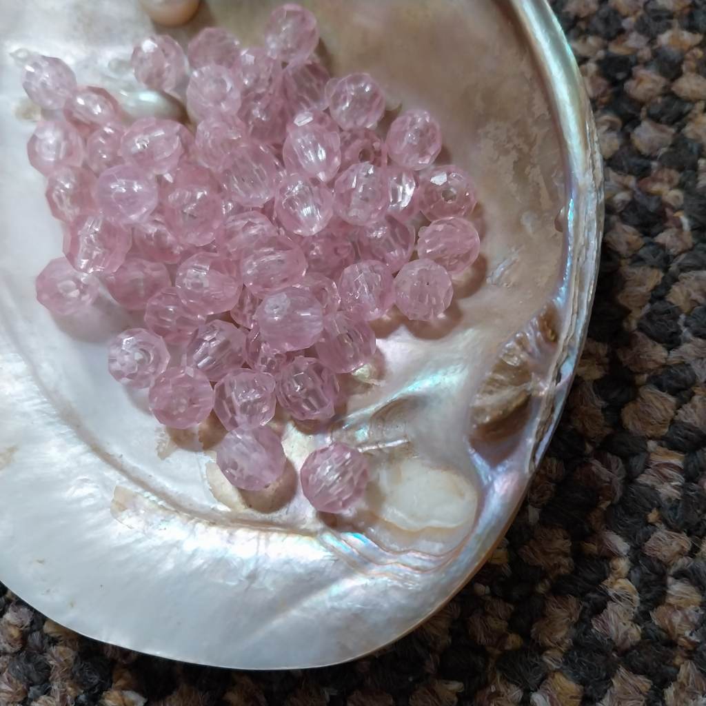 8mm baby pink beads Approx 60